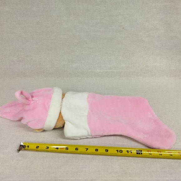 DAN DEE My 1st Christmas Santa Bear 16" Plush First STOCKING Baby GIRL PINK - Picture 5 of 11